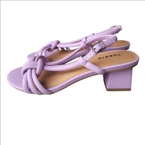 Torrid Lavender Square Block Heel Strappy Sandals